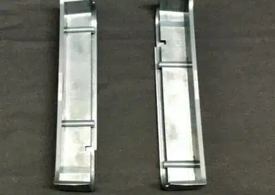 a pair of metal parts