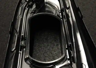 a black object with a hole